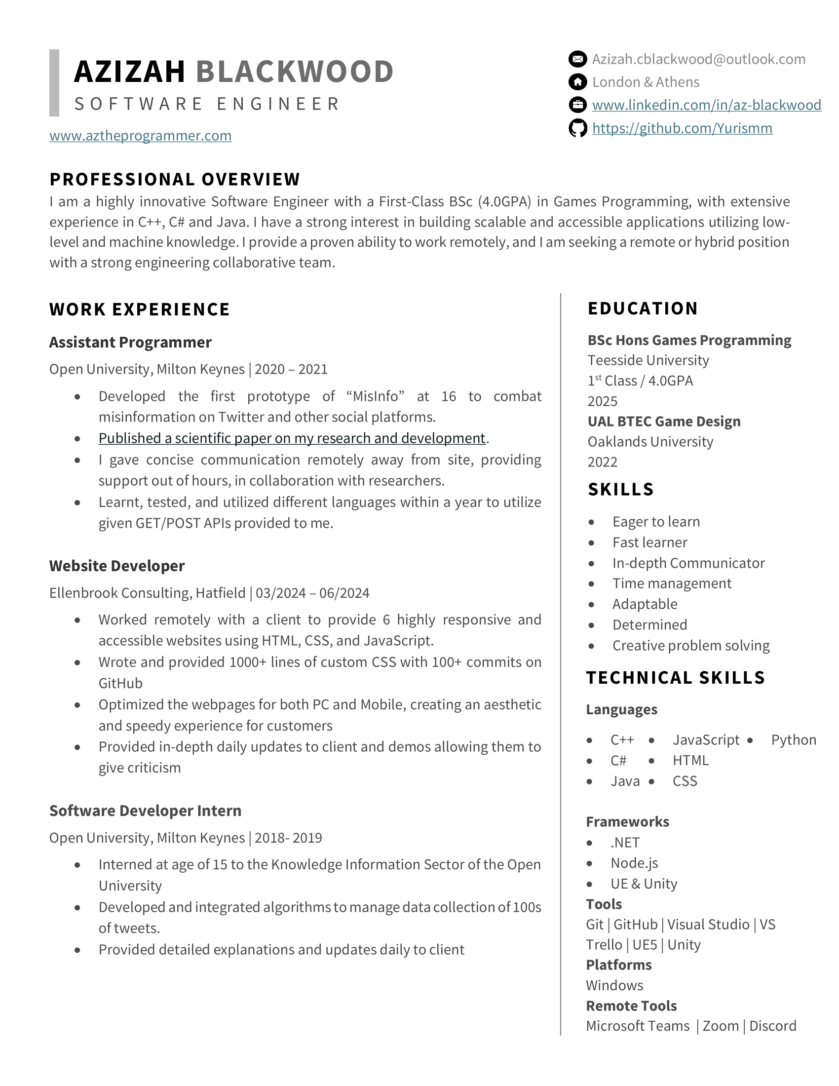 CV